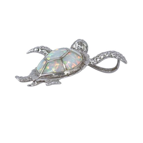 Opal Sea Turtle Pendant | Sterling Silver 925 - Picture 5 of 7